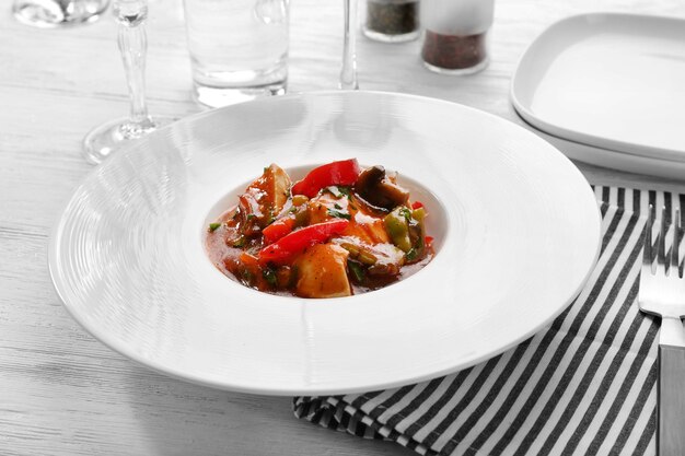 gotowe danie na talerzu